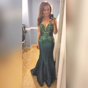MacDuggal Emerald Green Dress
